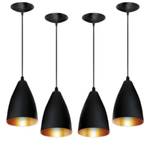 Kit 4 Luminarias Lustre Pendentes Sala Quarto Jantar Moderna