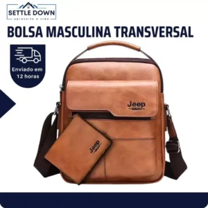 Bolsa De Couro Masculina À Prova D'água Bolsa Masculina Transversal Em Couro Bolsa Retrô Shoulder Bag Masculino