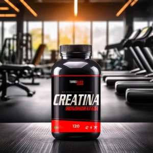 CREATINA MONOHIDRATADA TURBO BLACK VITAMIN 120 CÁPSULAS 500 MG PARA ACADEMIA FITNESS FORÇA ENERGIA