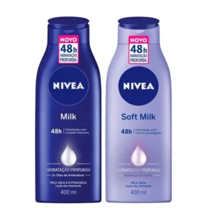 Kit 2 Und Creme Nivea Hidratante 400ml - Milk/Soft Milk