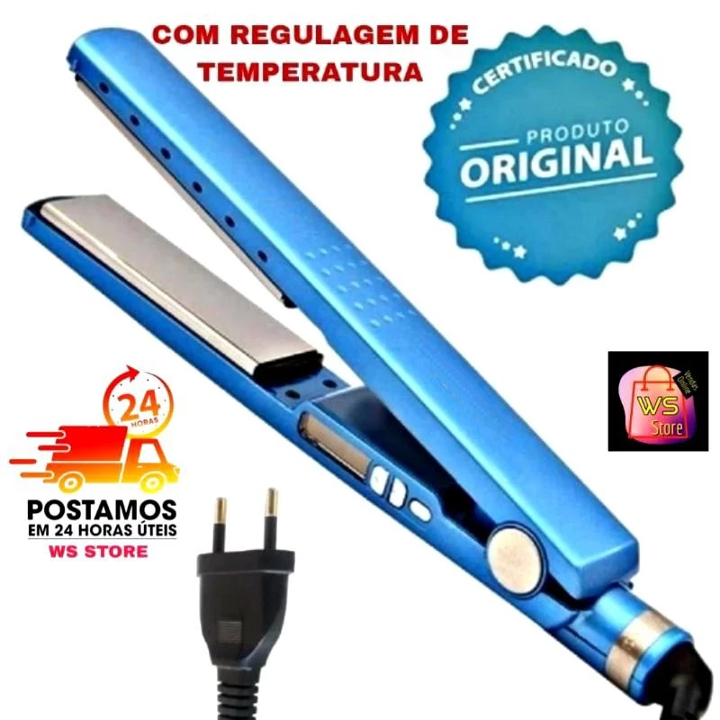 Chapinha Prancha Nano titanium 450°F Progressiva Profissional Display Digital Bivolt 110-220V