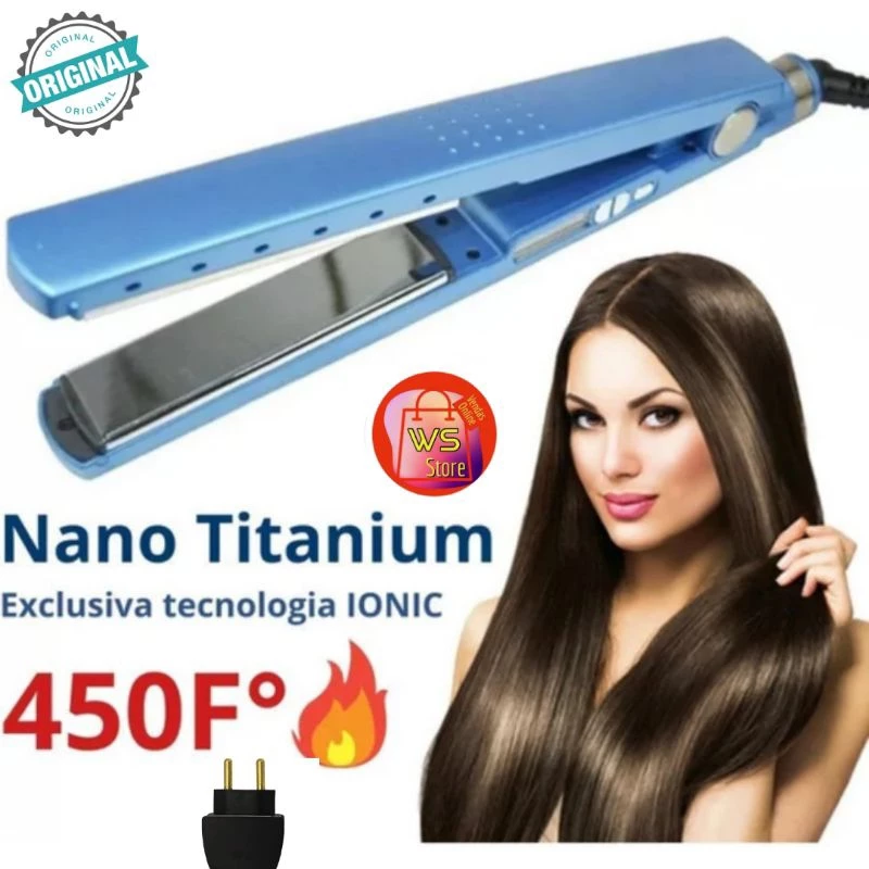 Chapinha Prancha Nano titanium 450°F Progressiva Profissional Display Digital Bivolt 110-220V - Image 3
