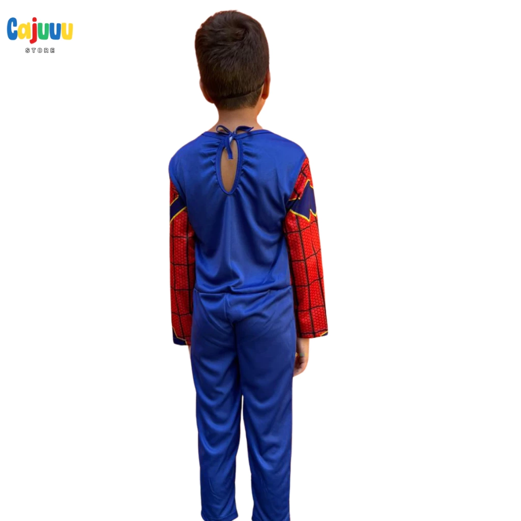 Fantasia Infantil Manga Longa Macacão Homem Aranha de Ferro Peter Parker Infantil - Image 4