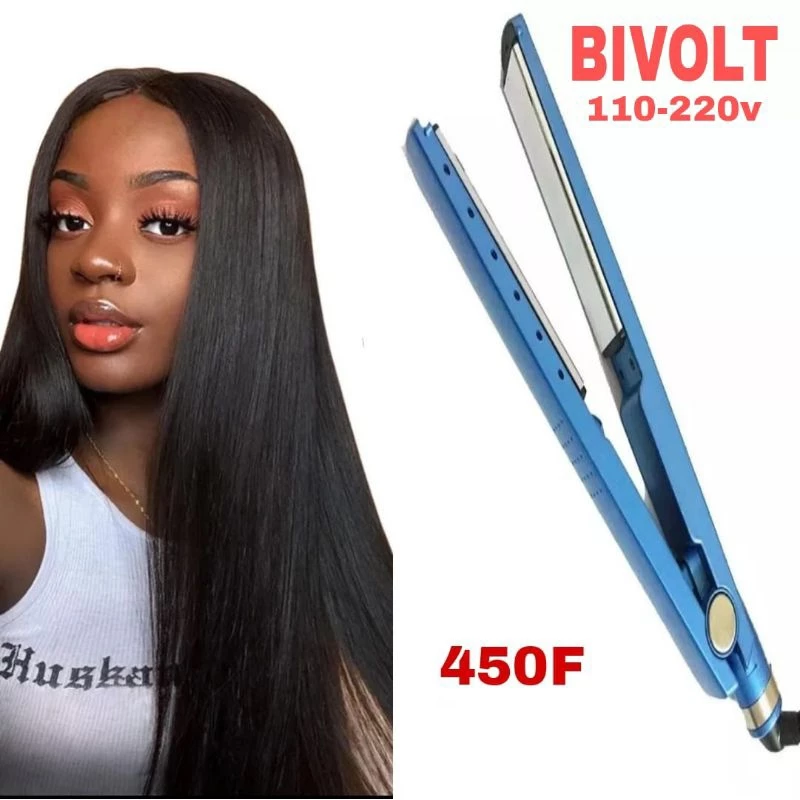 Chapinha Prancha Nano titanium 450°F Progressiva Profissional Display Digital Bivolt 110-220V - Image 4