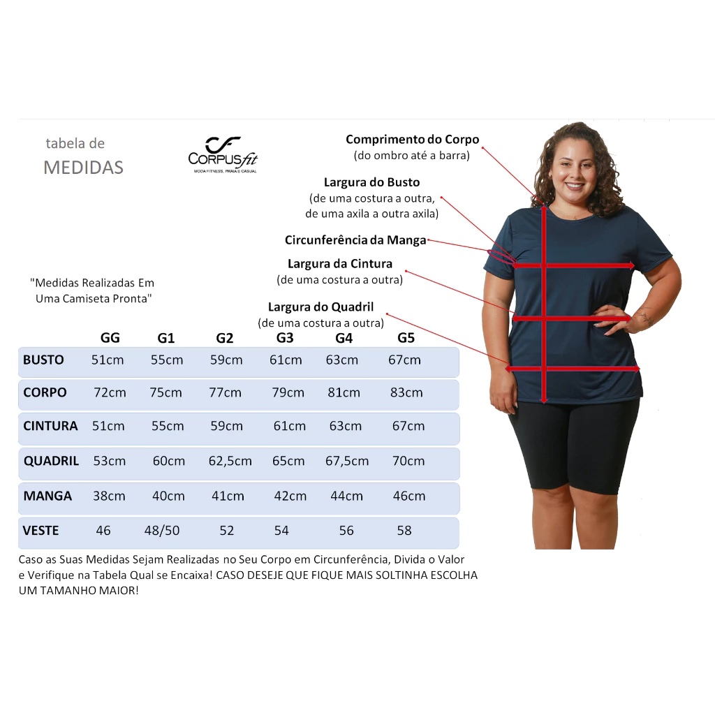 Blusa Dry fit Plus Size Feminina Roupa de Academia Até o G5 Tapa Bumbum Para Treino Curve - Image 4