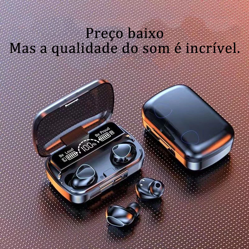 M10 Fone De Ouvido bluetooth 5.1 Com display Led Tws Touch Redução De Ruído À Prova D'água Sem Fio - Image 5