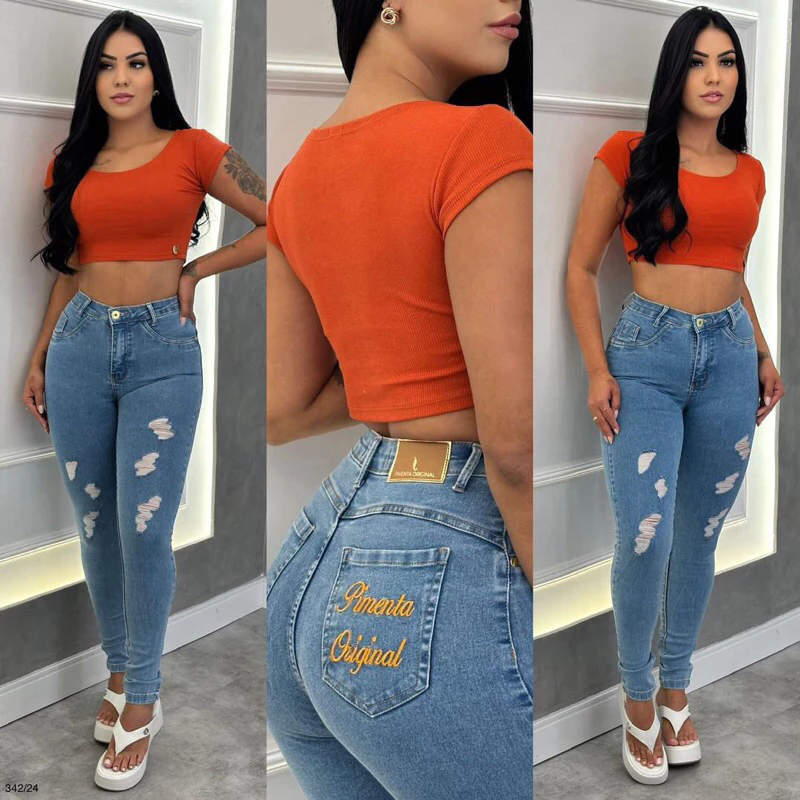 Calça jeans com lycra do 34 ao 56 pimenta doce Mary land e sal e pimenta original por favor ler a descrição do anuncio🌶️ - Image 7