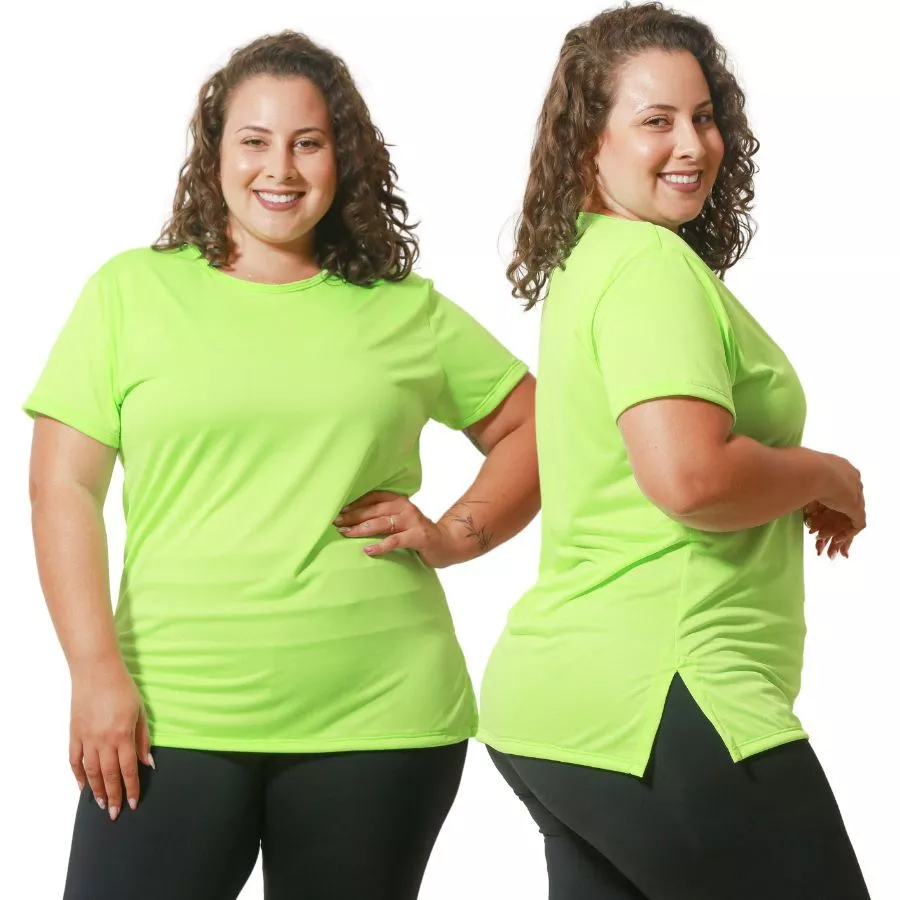 Blusa Dry fit Plus Size Feminina Roupa de Academia Até o G5 Tapa Bumbum Para Treino Curve - Image 7