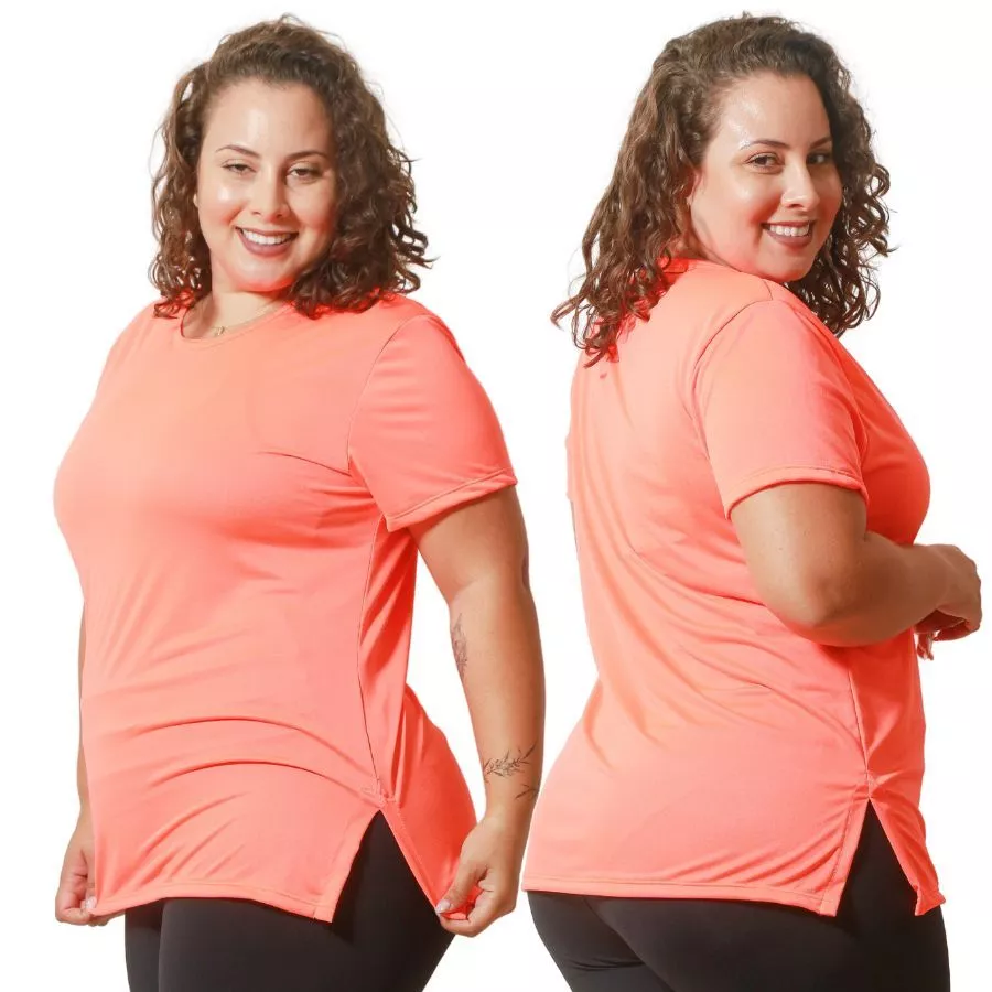 Blusa Dry fit Plus Size Feminina Roupa de Academia Até o G5 Tapa Bumbum Para Treino Curve - Image 8