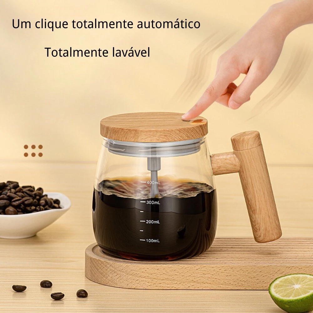 Chávena Misturadora De Café Automática Agitadora Elétrica Giratória Para De Chá De Leite De Chocolate Home 400ml